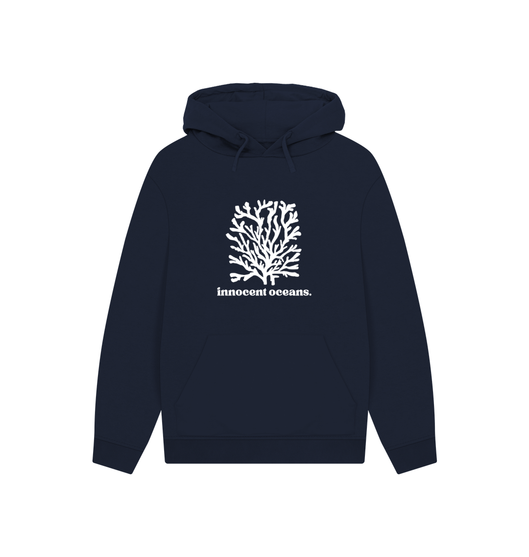 Navy Printed Hoody