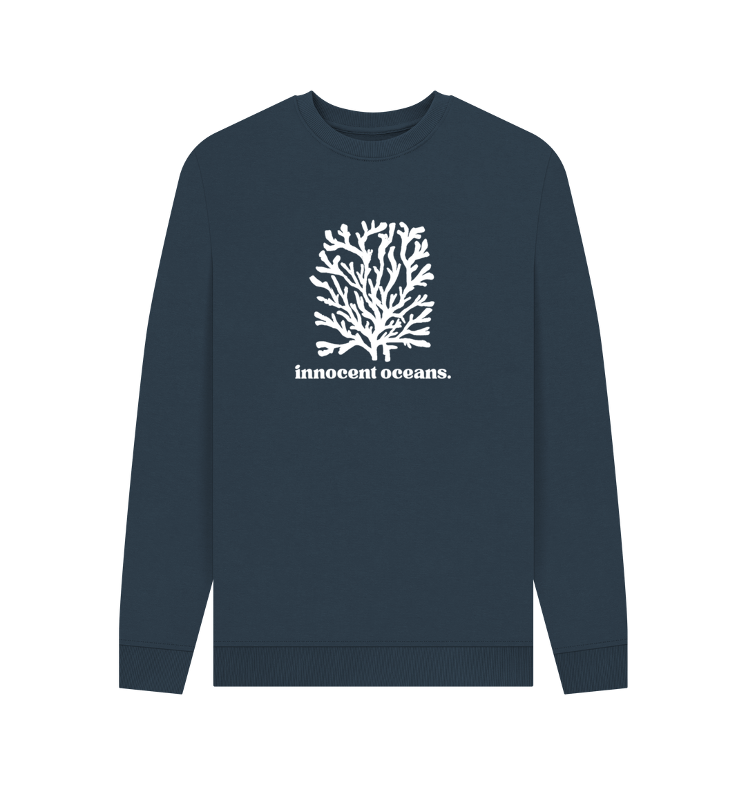 Navy Blue Printed Sweater